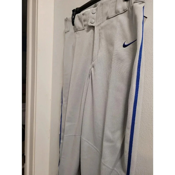 Nike Vapor Select High Baseball Pants Men’s Size Small Gray & Blue BQ6437-054 - Picture 3 of 12